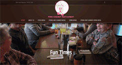 Desktop Screenshot of pinkcricketrestaurant.com