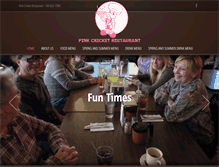 Tablet Screenshot of pinkcricketrestaurant.com